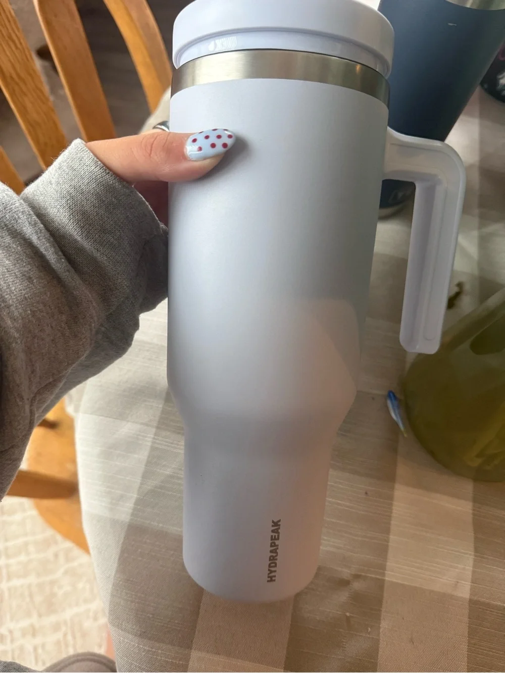 HydraPeak Powder Blue Travel Tumbler with Handle